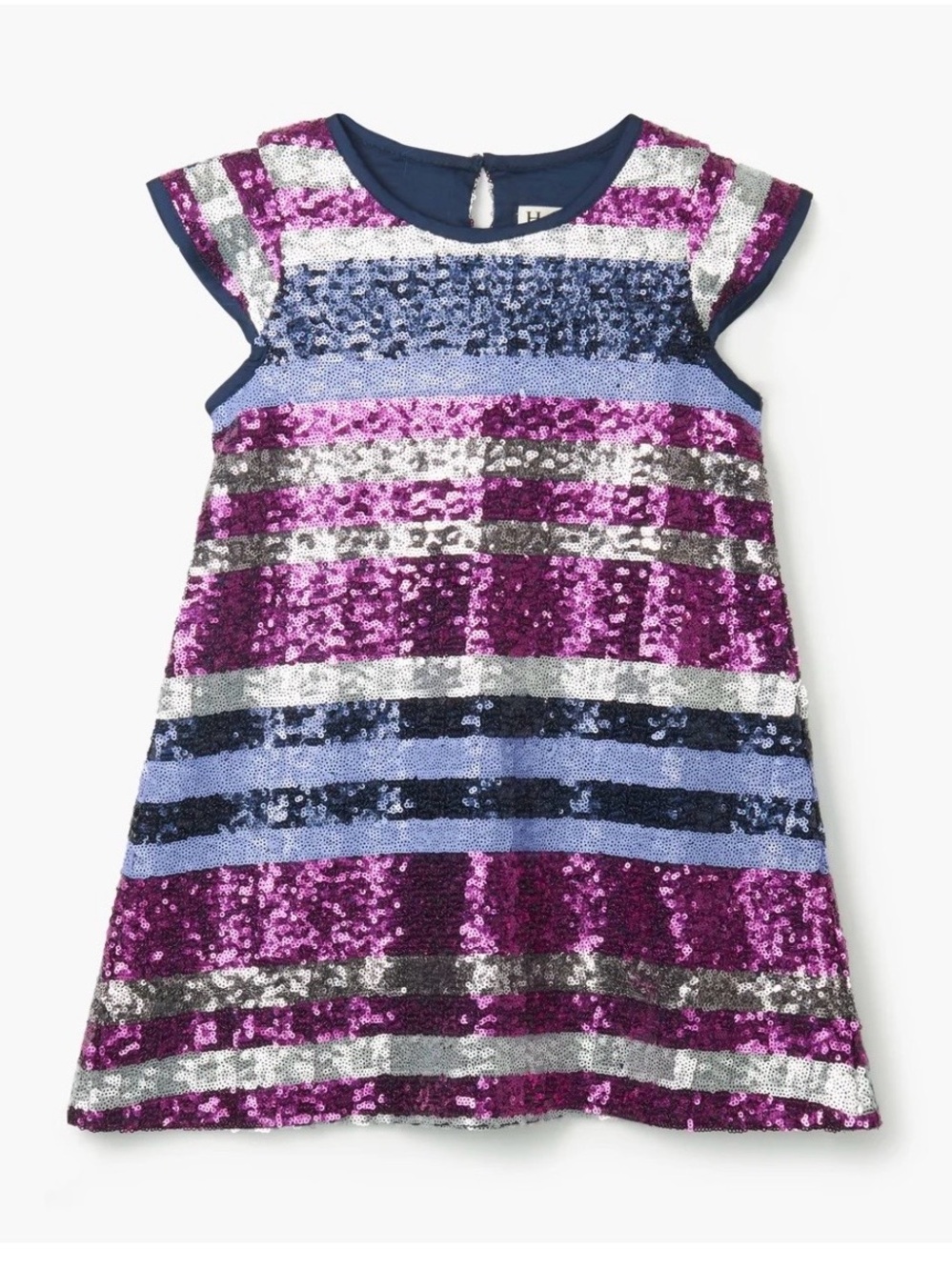 Hatley Purple Multi Sequin Stripe Dress for Girls